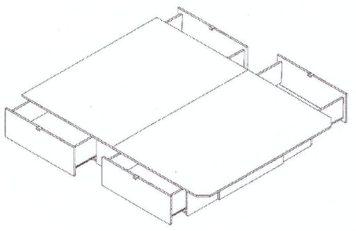 Base de lit avec tiroir Nouveau Concept Blanc 54''