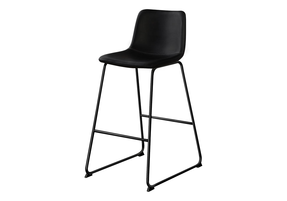 Tabouret Monarch Vinyle noir - I7754