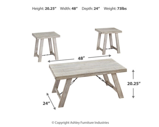 Table de salon Ashley Carynhurst 3pcs - T356-13