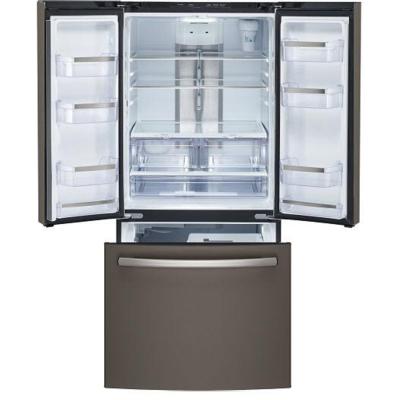 Réfrigérateur GE Profile porte française avec congélateur en bas 21 Pi. Cu. - PNE21NMLKES - Écofrais inclus