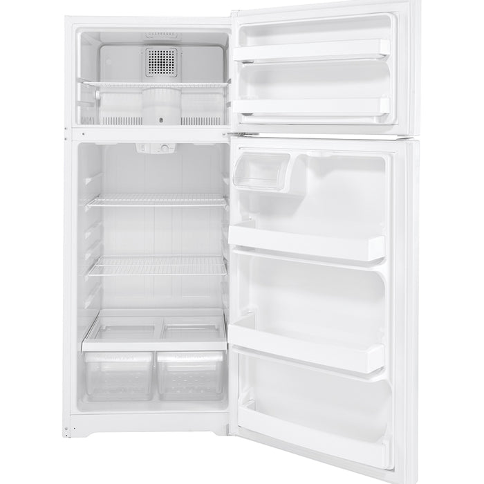 Réfrigérateur GE avec congélateur en haut 18 Pi. Cu. - GTE18DTNRWW - Écofrais inclus