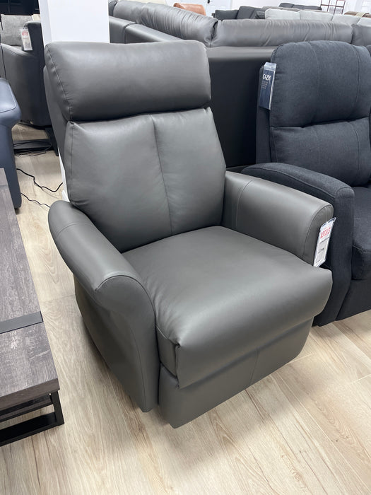 Fauteuil Elran electrique cuir combo gris