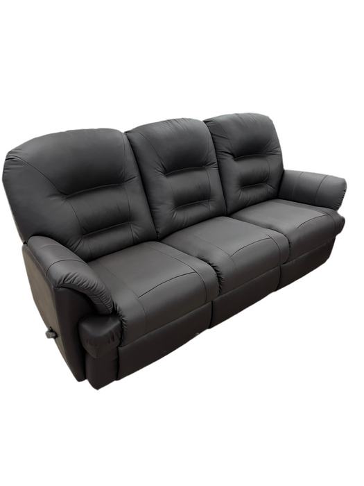 Sofa Elran cuir combo brun foncé