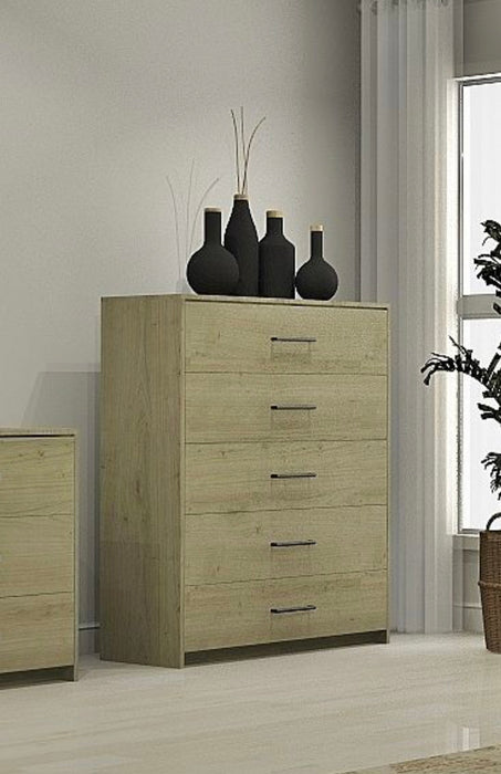 Commode 5 tiroirs MEQ 9058C5 cendré