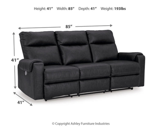 Sofa Ashley Axtellton Électrique Simili cuir noir