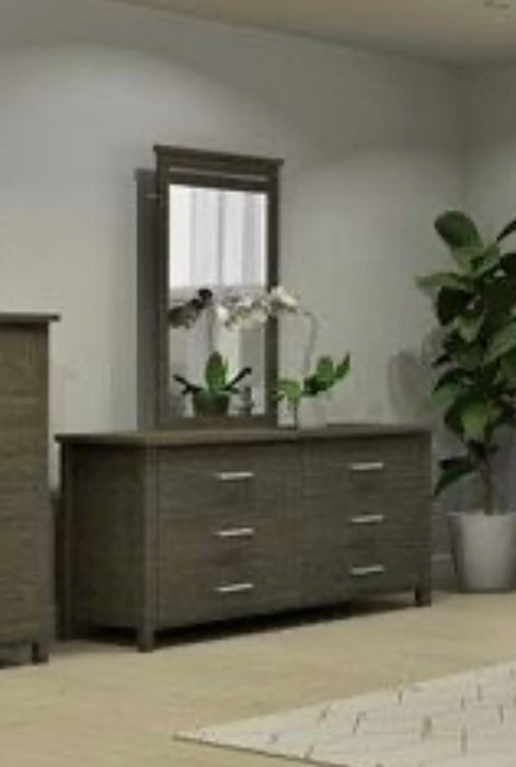Bureau double avec miroir MEQ 8182 ardoise