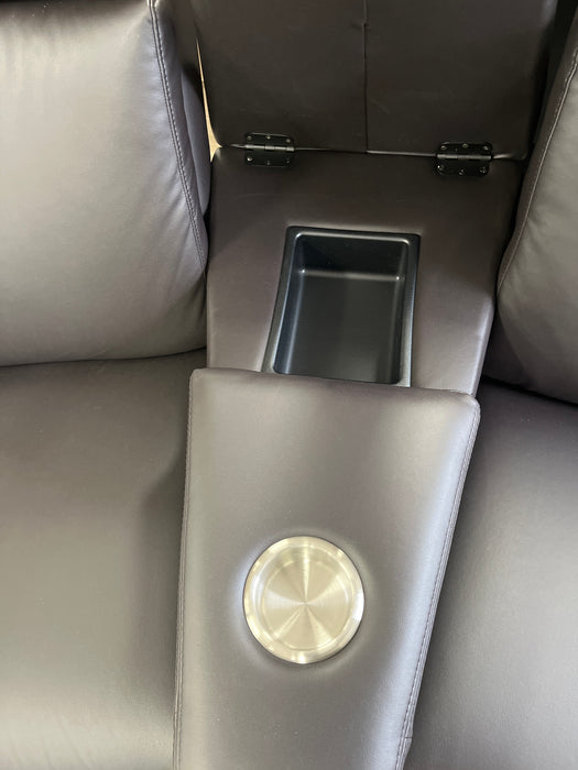 Sofa cinéma maison Elran inclinable tissu noir