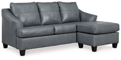 Sofa Récamier Ashley cuir combo Bleu - TEL QUEL