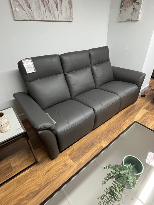 Sofa Elran Ryder électrique cuir combo gris