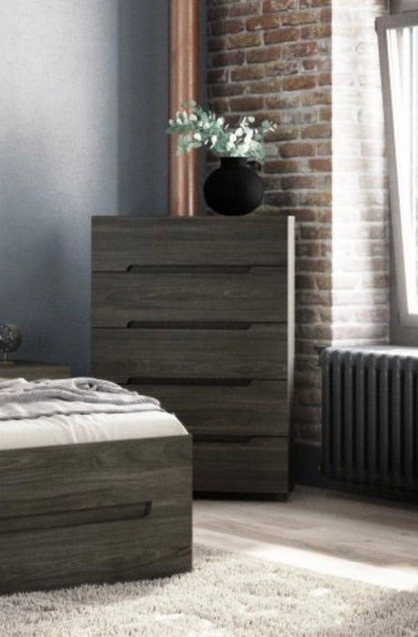 Commode 5 tiroirs MEQ 7882C5 ardoise