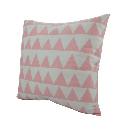 Coussin rose et blanc