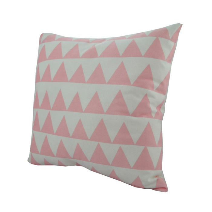 Coussin rose et blanc