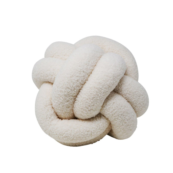Coussin noeud blanc doux