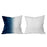 Coussin demi bleu