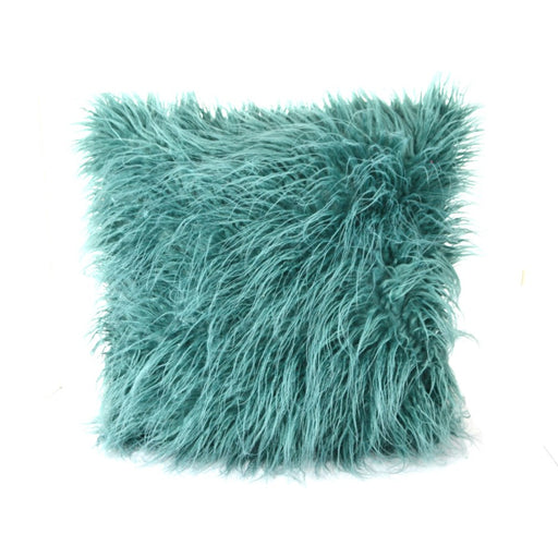 Coussin bleu aspect mouton