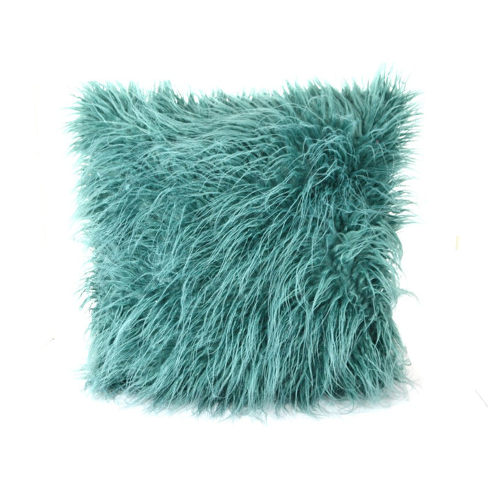 Coussin bleu aspect mouton