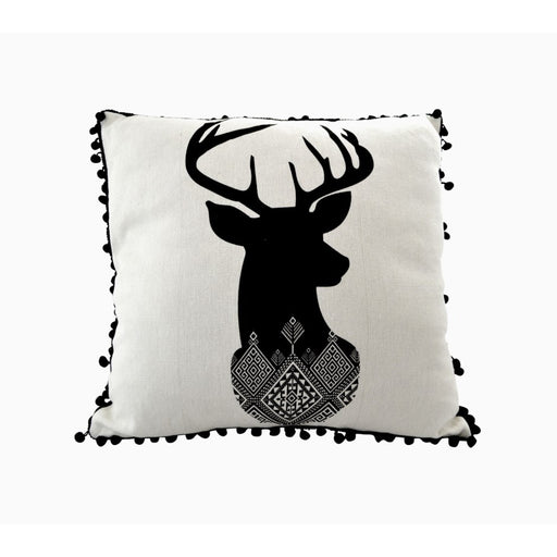 Coussin cerf géométrique