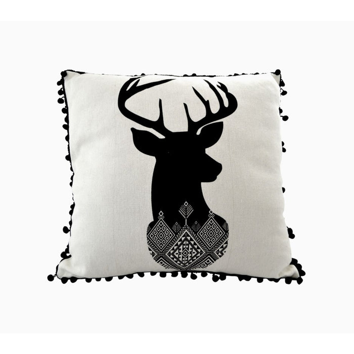 Coussin cerf géométrique