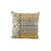 Coussin motifs jaune et gris