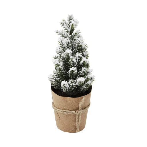 Sapin vert neige base kraft