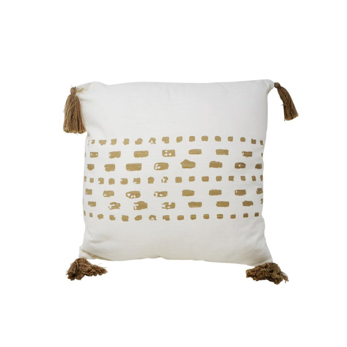 Coussin 4 pompoms