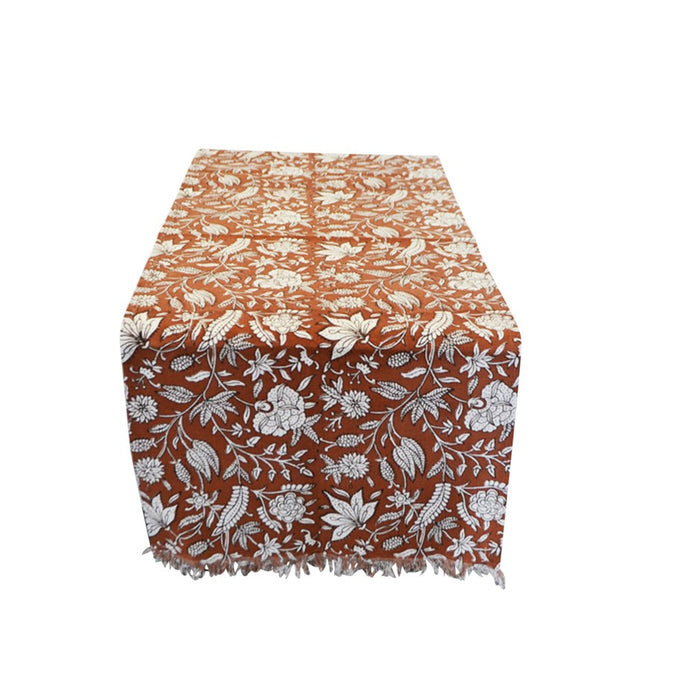 Chemin de table fleuri mocha