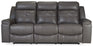 Sofa Ashley Jesolo tissu gris Inclinable