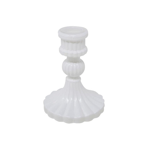 Chandelier en verre blanc