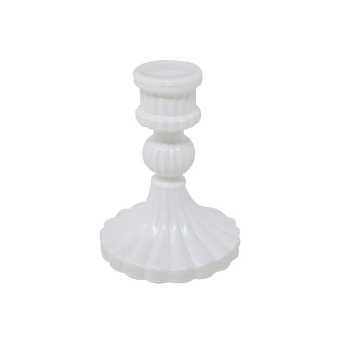 Chandelier en verre blanc