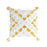 Coussin texturé ocre/blanc