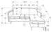 Dimensions du sofa chaise longue Monarch 8K14C04