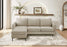 Sofa chaise longue Monarch 8K14C04 beige