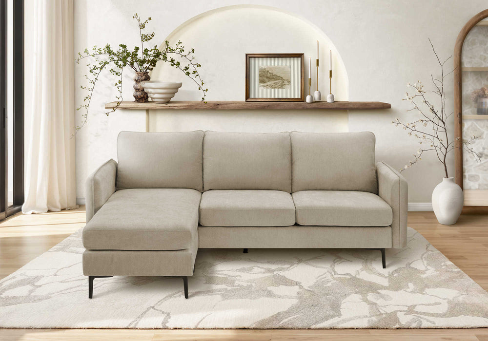 Sofa chaise longue Monarch 8K14C04 beige
