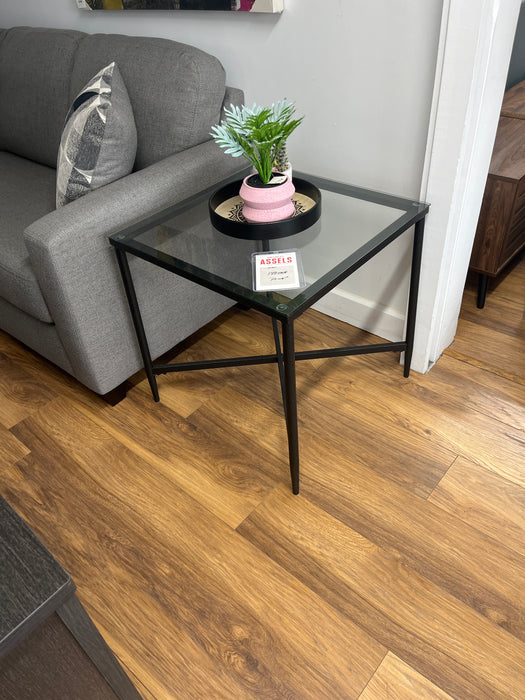 Table de coin Ashley en verre