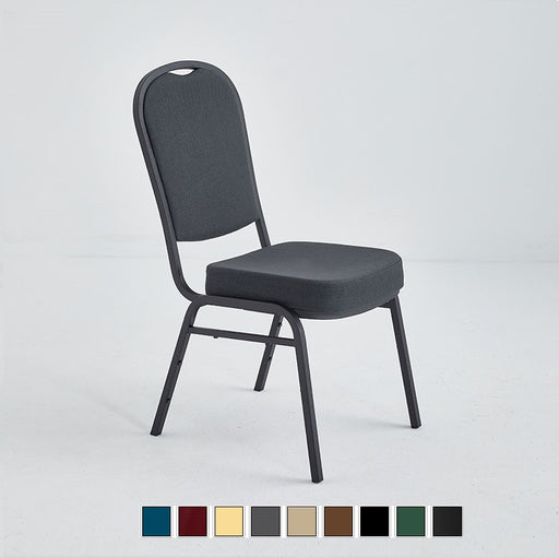 Chaise de restaurant en tissu gris - CS-30