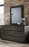 Bureau double avec miroir MEQ 7882 ardoise