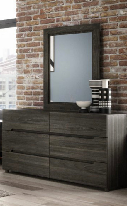 Bureau double avec miroir MEQ 7882 ardoise