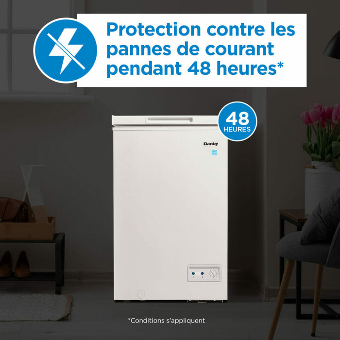 Congélateur coffre Danby de 3,5 pi. cu. en blanc - DCF035A5WDB - Écofrais Inclus