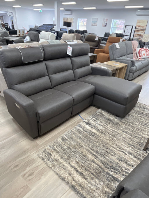Sofa récamier Elran Brenna électrique tissu gris