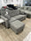 Sofa fixe avec ottoman Edgewood gris pâle