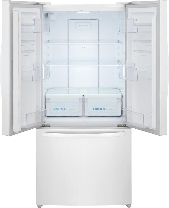 Réfrigérateur Frigidaire portes françaises avec congélateur en bas 18 Pi. Cu. - FRFG1723AW- Écofrais inclus