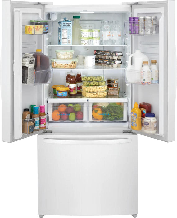 Réfrigérateur Frigidaire portes françaises avec congélateur en bas 18 Pi. Cu. - FRFG1723AW- Écofrais inclus