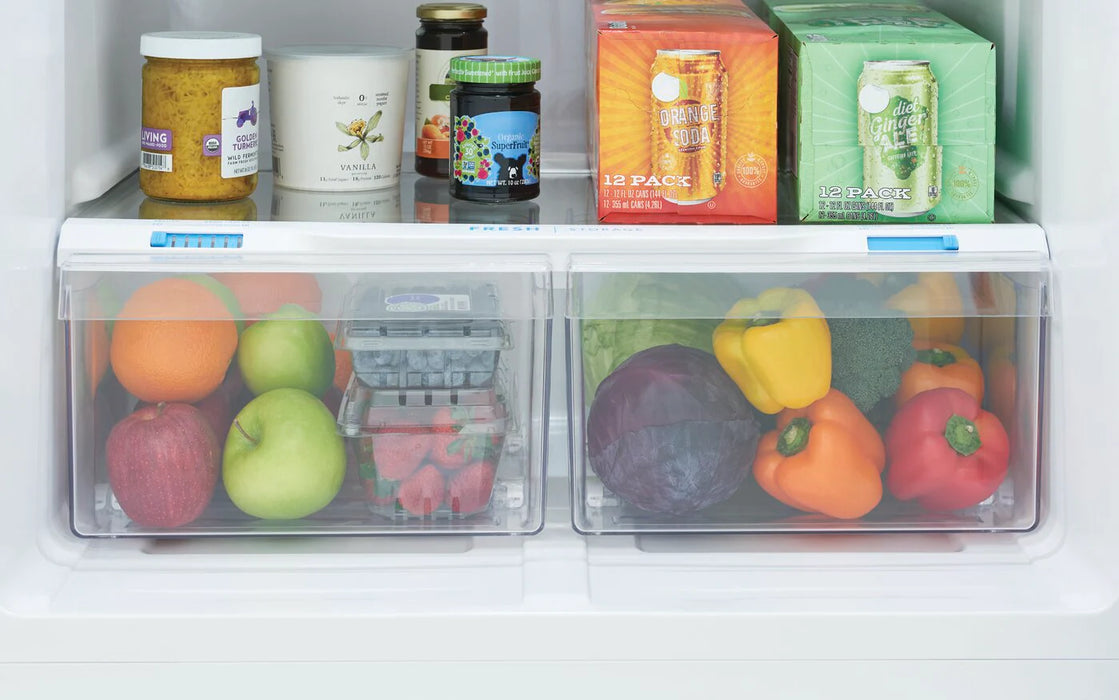 Réfrigérateur Frigidaire avec congélateur en haut 18 Pi. Cu. - FRTE1835AW - Écofrais inclus