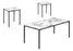 Ensemble table de salon 3 pcs Monarch faux marbre et métal noir I7892P