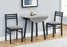 Ensemble salle à manger – 3pcs, dessus gris, métal noir Monarch I1007