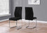 Chaise – 2pcs, 39"H, velours noir, chrome Monarch I1067