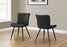 Chaise – 2pcs, 33"H, similicuir noir, métal noir Monarch I1130