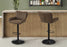 Tabouret de bar – 2pcs, PU brun, noir hauteur réglable Monarch I2329