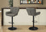 Tabouret de bar – 2pcs, tissu taupe, noir hauteur réglable Monarch I2331