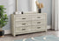 Commode 6 tiroirs, chêne blanchi (chambre à coucher) Monarch I5201